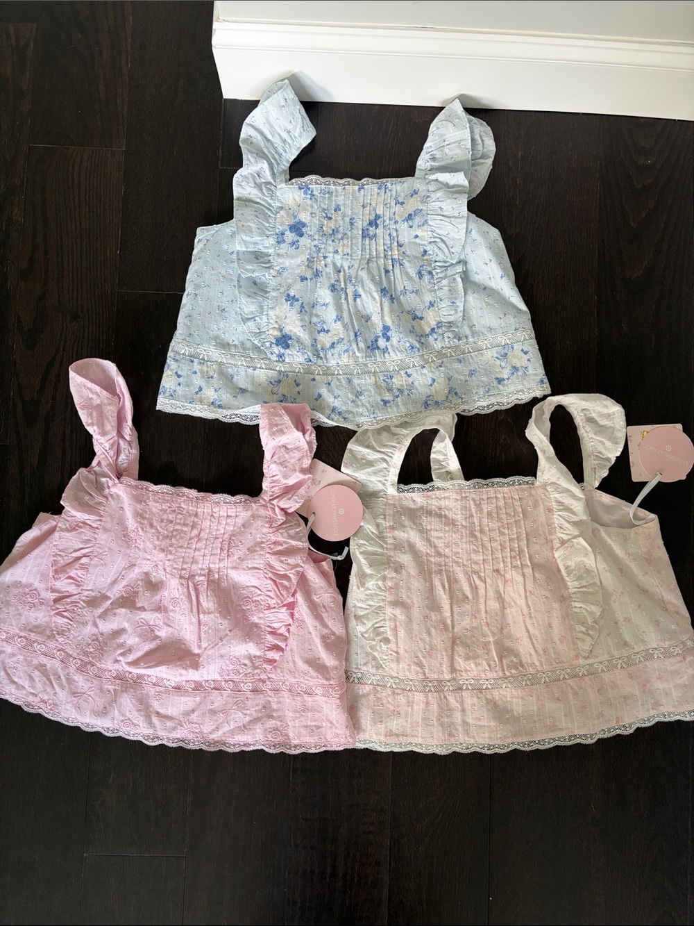 NWT Girls LoveShackFancy x Target Rebecca Ruffle Tank Bundle (3) Size 16 HTF